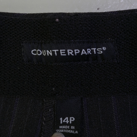 Counterparts women's dark gray with pink stripes size 14P dress pants - Picture 8 of 12